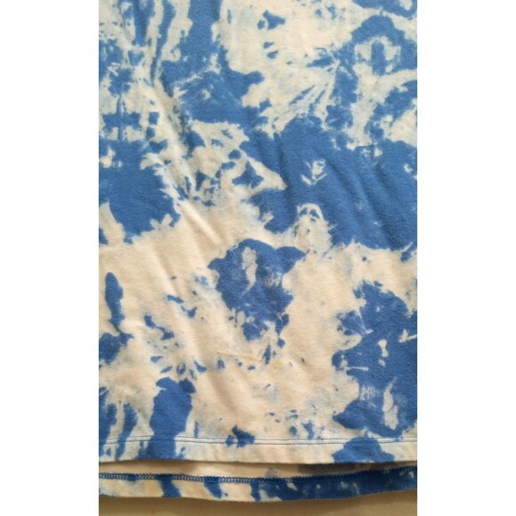 Michael Kors Women's Blue White Tie Dye Short Sleeve Silver Studded Logo M Note - Picture 6 of 6